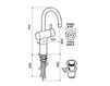 Scheme Wash basin mixer Flamant RVB 4540.11.12 Contemporary / Modern