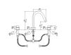 Scheme Wash basin mixer Flamant RVB 4542.09.46 Contemporary / Modern