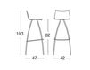 Scheme Bar stool Scab Design / Scab Giardino S.p.a. Sgabelli 2305 11 Contemporary / Modern