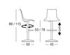 Scheme Bar stool ZEBRA UP ANTISHOCK BARSTOOL Scab Design / Scab Giardino S.p.a. Marzo 2287 310 Contemporary / Modern