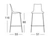 Scheme Bar stool Scab Design / Scab Giardino S.p.a. Marzo 2545 140 Contemporary / Modern