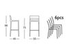 Scheme Bar stool Scab Design / Scab Giardino S.p.a. Marzo 2210 Contemporary / Modern