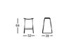 Scheme Bar stool Tic Capdell 2010 530M-65 Contemporary / Modern
