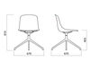 Scheme Chair Infiniti Design Indoor PURE LOOP BINUANCE 4 STAR ALUMINIUM BASE Contemporary / Modern