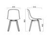 Scheme Chair Infiniti Design Indoor PURE LOOP WOODEN LEGS Contemporary / Modern