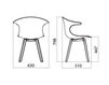 Scheme Armchair Infiniti Design Indoor LOOP WOODEN LEGS Contemporary / Modern