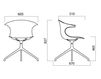 Scheme Armchair Infiniti Design Indoor LOOP 3D WOOD 4 STAR ALUMINIUM BASE Contemporary / Modern