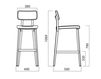 Scheme Bar stool Infiniti Design Indoor PORTA VENEZIA BAR STOOL 1 Contemporary / Modern