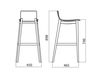 Scheme Bar stool Infiniti Design Indoor EMMA STOOL UPHOLSTERED VERSION Contemporary / Modern