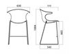 Scheme Bar stool Infiniti Design Indoor LOOP KITCHEN STOO Contemporary / Modern