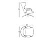 Scheme Office chair LOUNGER B.D (Barcelona Design) ARMCHAIRS LOUNGER Armchair Swivel structure 2 Loft / Fusion / Vintage / Retro