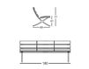 Scheme Bench BENCH B B.D (Barcelona Design) PUBLIC SEATING Bench 3 seats 180 + 2xArm Loft / Fusion / Vintage / Retro